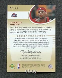 Lebron James 2004-05 Sp Authentic Fabrics Game-worn Jersey Cavaliers (2e Année)