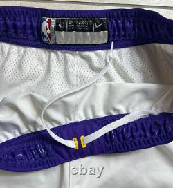 Los Angeles Lakers Nike Jeu Authentique Short Blanc Taille 40 XL Joueur Émis