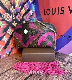 Louis Vuitton Cosmetic Pouch Crossbody Custom Peint Comme Un Jeu Sur Authentique