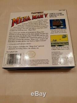 Mega Man V 5 Nintendo Gameboy Game Boy Case! Capcom USA Megaman GB Authentique