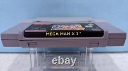 Mega Man X3 (nintendo Snes, 1997) Cartouche Authentique, Testée Et De Travail