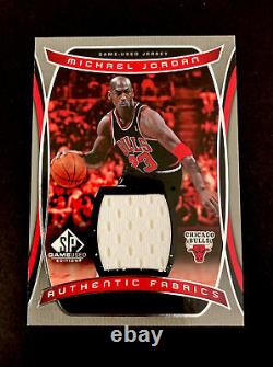Michael Jordan 2003-2004 Ud Upper Deck Sp Jeu Utilisé Tissus Authentiques Jersey Patch