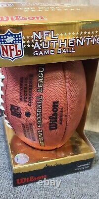 NFL LE DUKE Ballon de jeu authentique Wilson jamais utilisé, taille officielle avec étiquettes