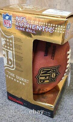NFL LE DUKE Ballon de jeu authentique Wilson jamais utilisé, taille officielle avec étiquettes