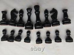 Nice Authentic Classic Soviet Big Chess Set Wooden Russian Vintage Ussr Antique