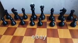 Nice Authentic Classic Soviet Big Chess Set Wooden Russian Vintage Ussr Antique