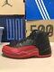 Nike Air Jordan 12 Flu Game Sz 9 100% Authentic Retro Xii Jordan Noir Rouge