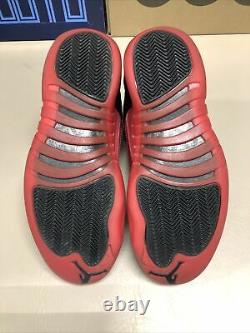 Nike Air Jordan 12 Flu Game Sz 9 100% Authentic Retro XII Jordan Noir Rouge