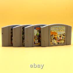 Nintendo 64 Lot Bundle 4 Jeux Authentic Pokemon Stadium, Diddy Kong Racing Etc