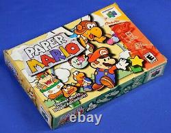 Nintendo 64 Papier Mario N64 Avec Boîte Et Manuel Authentifié Testé