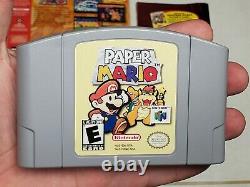 Papier Mario Authentic Complete Nintendo 64 N64 Jeu Cib