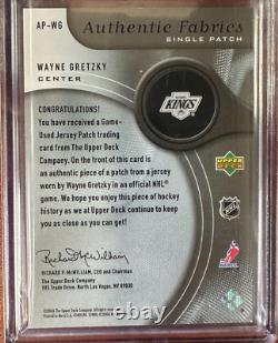 Patch authentique de tissu Wayne Gretzky /75 du jeu utilisé par Upper Deck Sp 2005-06