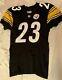 Pittsburgh Steelers Simmons #23 Playoff Game Used Worn Authentic Home Jersey