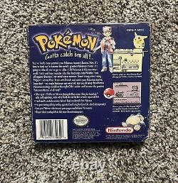 Pokemon Blue Game Boy Authentic Oem Complet Avec Des Inserts Manuels De Boîte Cib