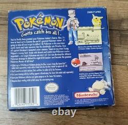 Pokemon Blue Nintendo Game Boy Authentic Près De Cib