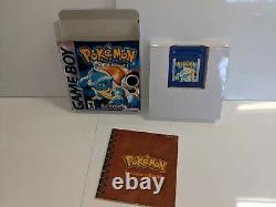 Pokemon Blue Nintendo Game Boy Cib Complete In Box! Panier Authentique Aveccust Box