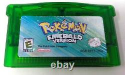 Pokemon Emerald Version Game Boy Advance New Battery Authentic Testé & Travaux