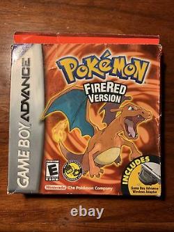 Pokemon Fire Red First Print (game Boy Advance Gba) Box + Manuel Seulement Authentique