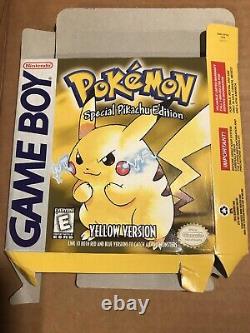 Pokemon Game Boy Jaune Spécial Pikachu Edition Box Seulement Avec Quelques Inserts