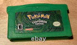 Pokémon Leaf Green Version (game Boy Advance, 2004) 100% Authentic Tested Saves