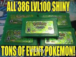 Pokemon Leafgreen Authentic All 386 Shiny Perfect Save