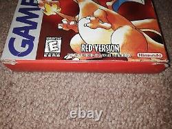 Pokemon Red Version (game Boy, 1998) Complet Dans La Boîte Authentic