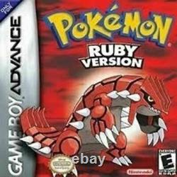 Pokemon Ruby Version Nintendo Game Boy Advance Jeu Authentique