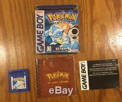 Pokemon Version Bleu (game Boy, 1998) Complète Dans L'encadré Cib Authentique
