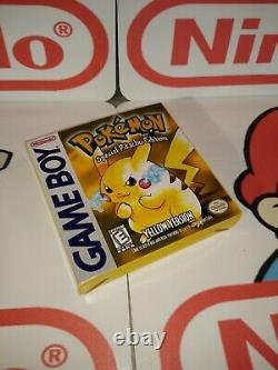 Pokemon Yellow Game Boy Complete In Box Cib 100% Authentic Cart/ Cust. Box