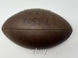 Rare Jeu Authentique Usfl Utilisé Wilson Football 1984 Saison Gx Code
