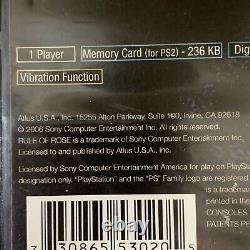 Règle De Rose (sony Playstation 2 Ps2) Complet Cib Authentique Mint Atlus USA Ntsc