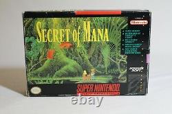 Secret De Mana Snes Super Nintendo Complet Cib Authentique Avec Affiche! Bonne Forme