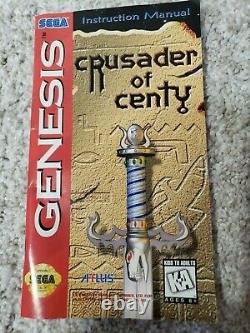 Sega Genesis Grail Crusader Of Centy Cib 100% Authentique