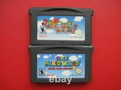 Super Mario Advance 1 2 3 4 Luigi Kart Game Boy Advance Lot Authentic & Saves