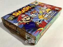 Super Smash Bros. Nintendo 64 N64 Authentique Boîte Originale Manuel Complet