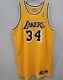 Vintage Nike Authentique La Lakers Shaquille O'neal 34 Pro Cut Game Jersey 56+4