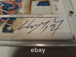 Wayne Gretzky Auto Patch Gem Oilers Jeu Utilisé 6/10 Upper Deck Sp Authentic