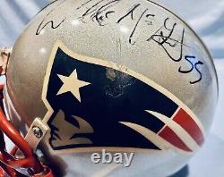 Willie Mcginest, Super Bowl XXXVIII Signé Autographié Jeu De Casque D'occasion Patriotes